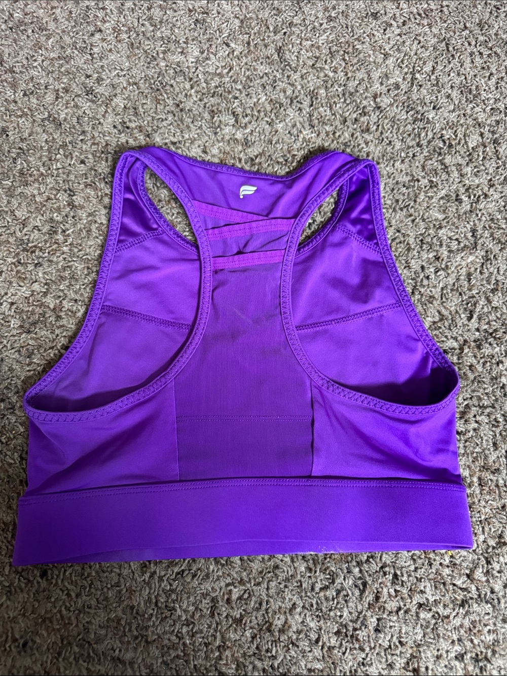 Fabletics Purple High-Neck Sports Bra